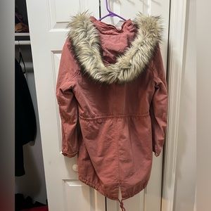 Pink American Eagle parka jacket